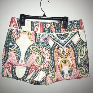 New York and company multicolored paisley shorts